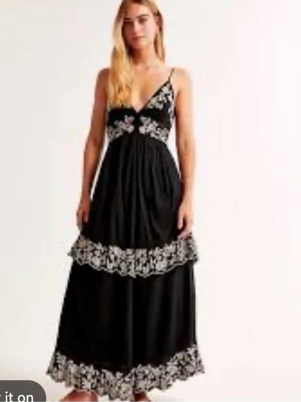 Abercrombie & fitch tiered maxi dress size small